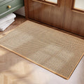 Tapis de cuisine long en lin naturel antidérapant