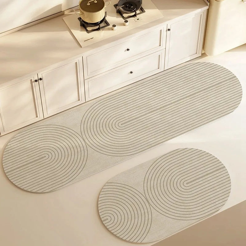Tapis de cuisine superabsorbant en diatomite antidérapant